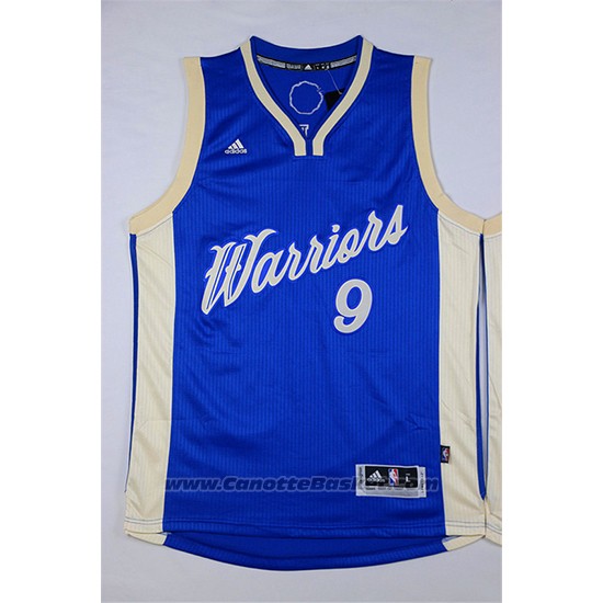 Maglia Natale 2015 Golden State Warriors Andre Iguodala #9 Blu